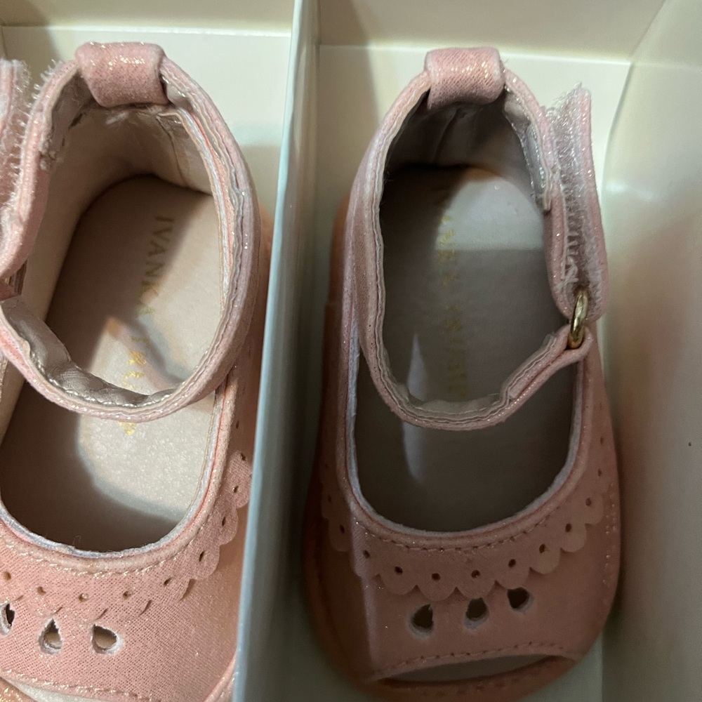 Ivanka Trump Pink Baby Walker Shoes with Mary Jane Style